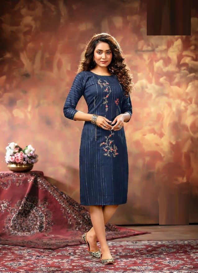 Kinti Silver Line Ethnic Wear Designer Fancy Embroidery Kurti Collection
